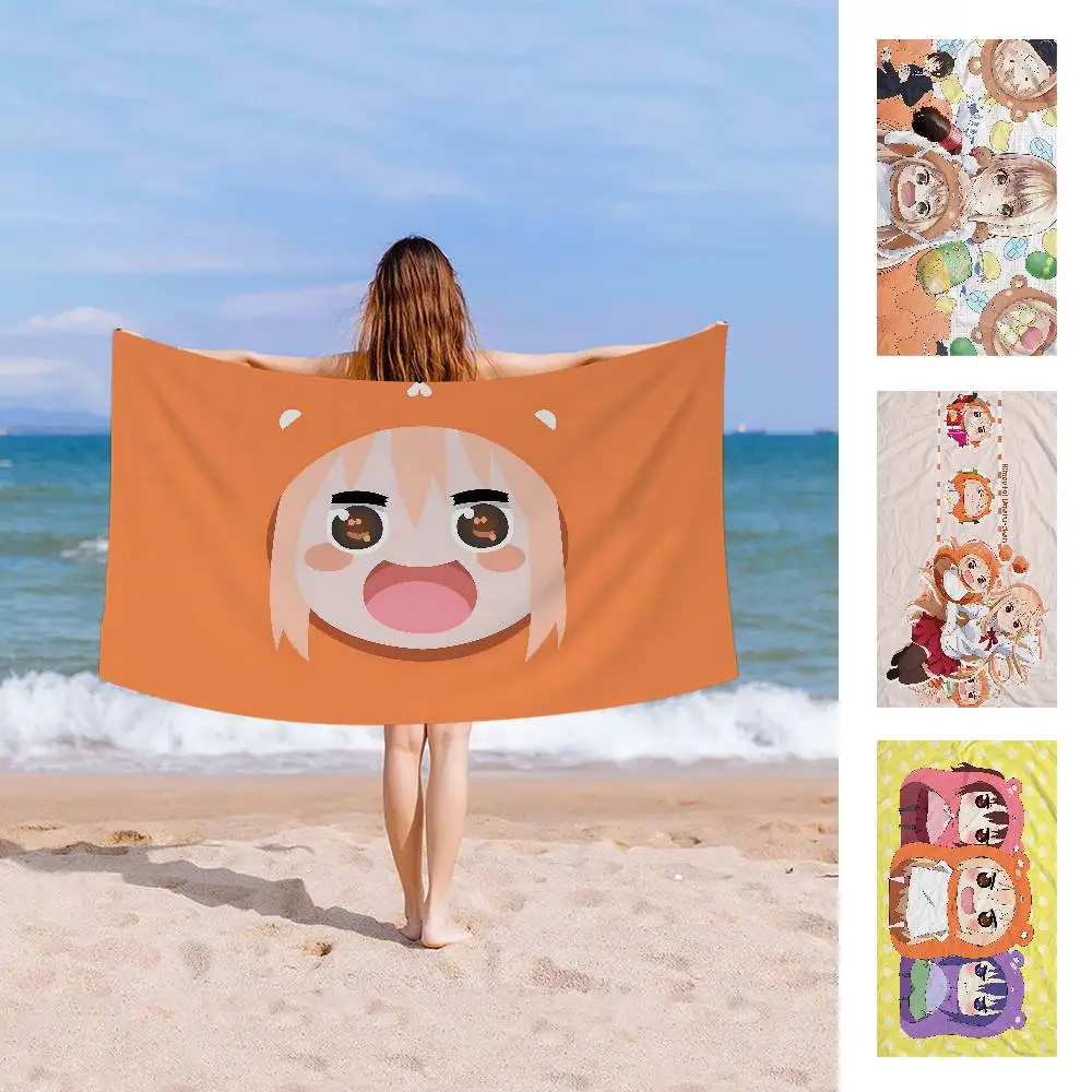 

Химото! Одеяло из микрофибры Umaru-chan, быстросохнущие пляжные полотенца, супервпитывающее полотенце для бассейна с большим принтом, одеяло