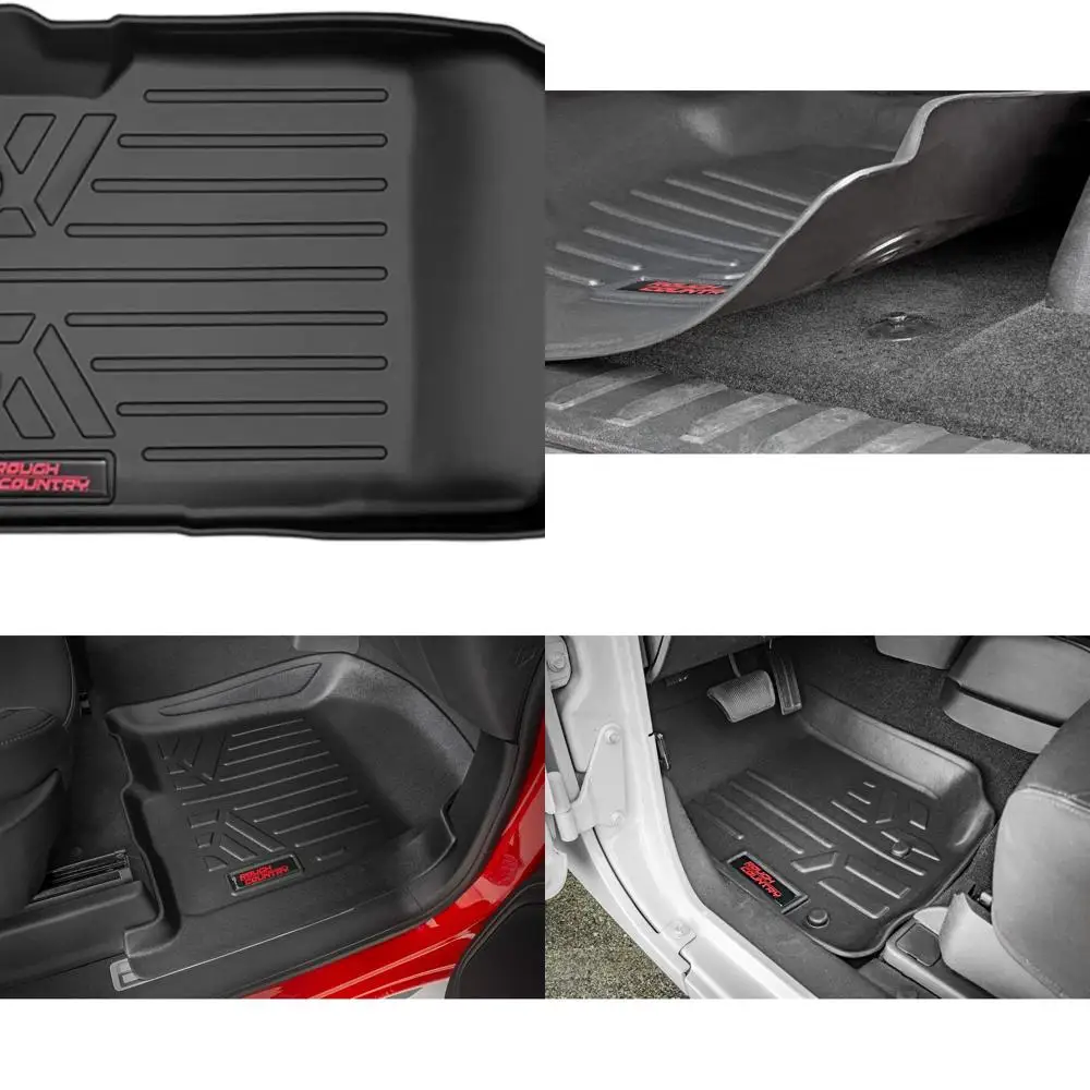 

All Weather Floor Mats Set for Ford F-250/F-350 SuperDuty (2017-2025) CrewCab with Bench Seat - Non-Slip Waterproof Flexible Flo