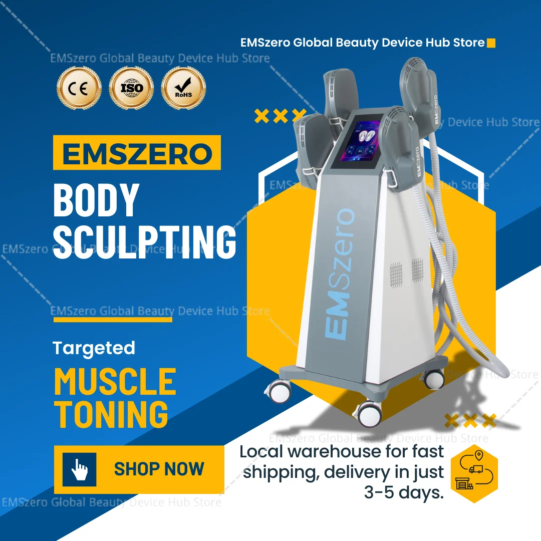 

EMSzero Body Sculpting Machine Shaping 6500W 200hz EMS Radio Frequency RF Muscle Stimulator Device