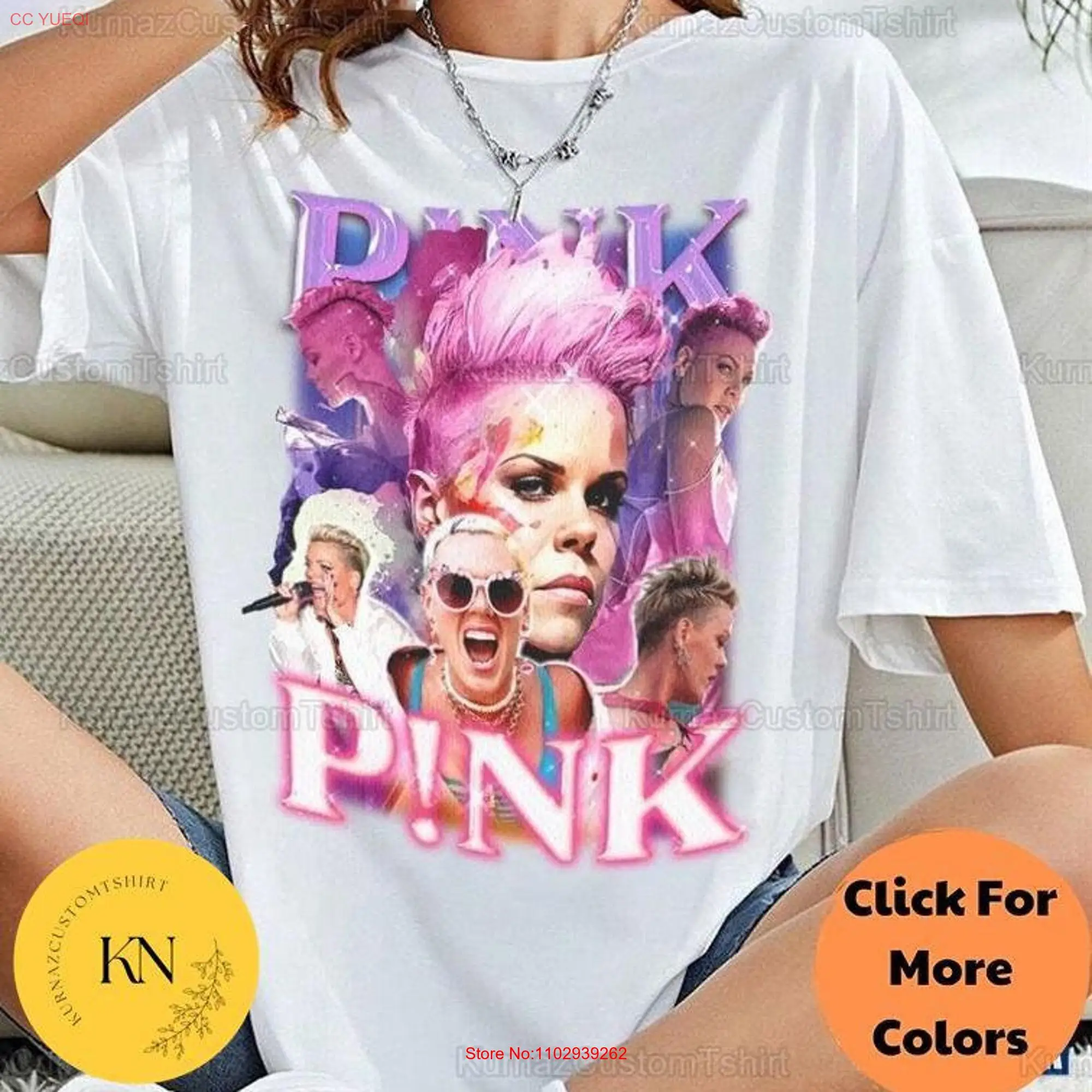 Футболка P nk с изображением певицы, розовая, с длинным или коротким рукавом, для летнего карнавала, 2024