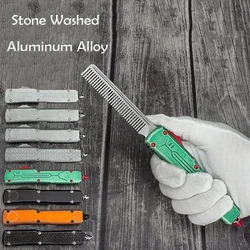 NEW UT Tactical Beard Comb Custom OTF Excellently Designed Stone Washed Aviation Aluminum Handle Pocket Cool EDC Tools