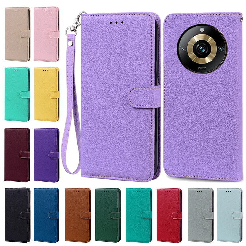 

For Realme 11 Pro 5G Case 11Pro Leather Flip Case Funda For Oppo Realme 11 Pro Plus Pro+ 5G 2023 Silicone Wallet Shell Card Slot