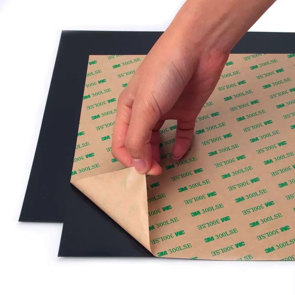 Stiker magnetik Printer 3D energik dengan 3M perekat 235/310/330/406mm pelat baja penahan dasar magnetik untuk Ender 3 CR10 K1 Max