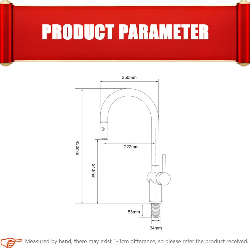 Brush Rose Gold Faucet Kitchen Sink Hot Cold Mixer Pull Out Down Tap SUS304 Stainless Steel 360 Degree Rotation Luxury Faucets