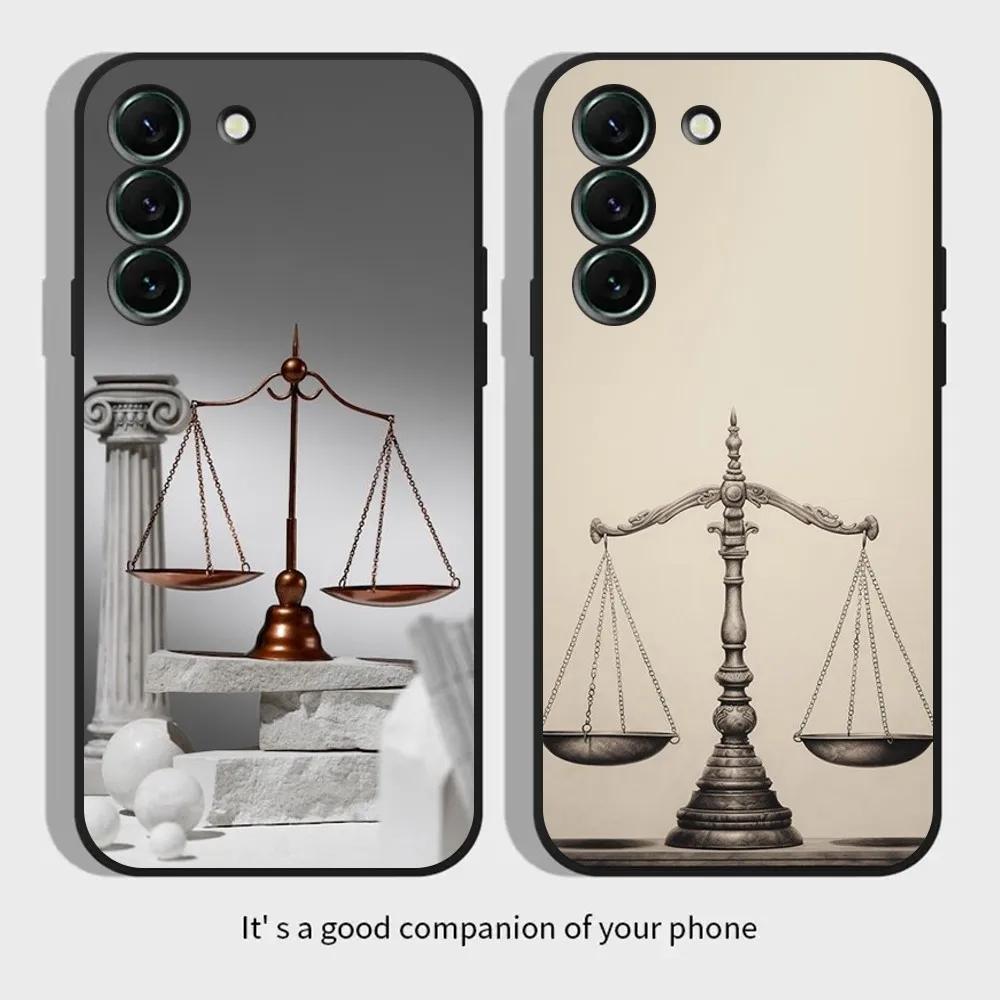 Law Judge Justice Lawyer Phone Case for SamsungS24,S23,S22,S21,S20 Ultra Pro S10,S30Plus,20 Ultra Black Cover