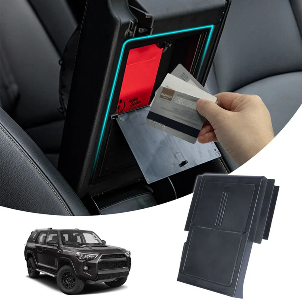 Pop Car Parts Centrol Armrest Storage Box Fit For Toyota 4Runner 2016-2021 Auto Interior Accessories