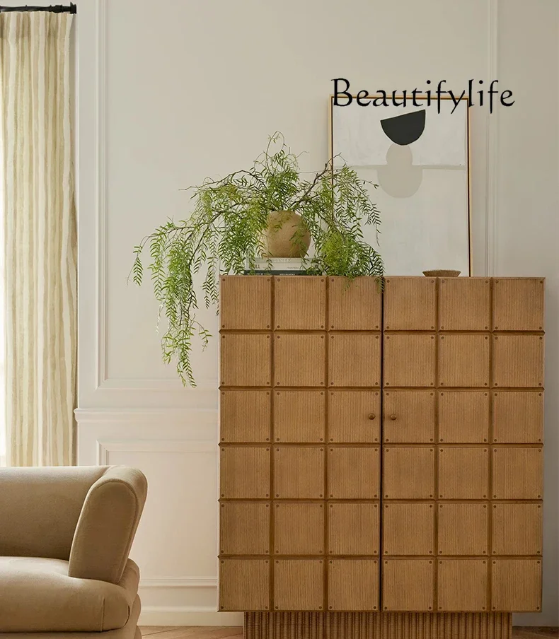 

Nordic side cabinet, French wind log tea cabinet, entrance kitchen cabinet, TV side cabinet