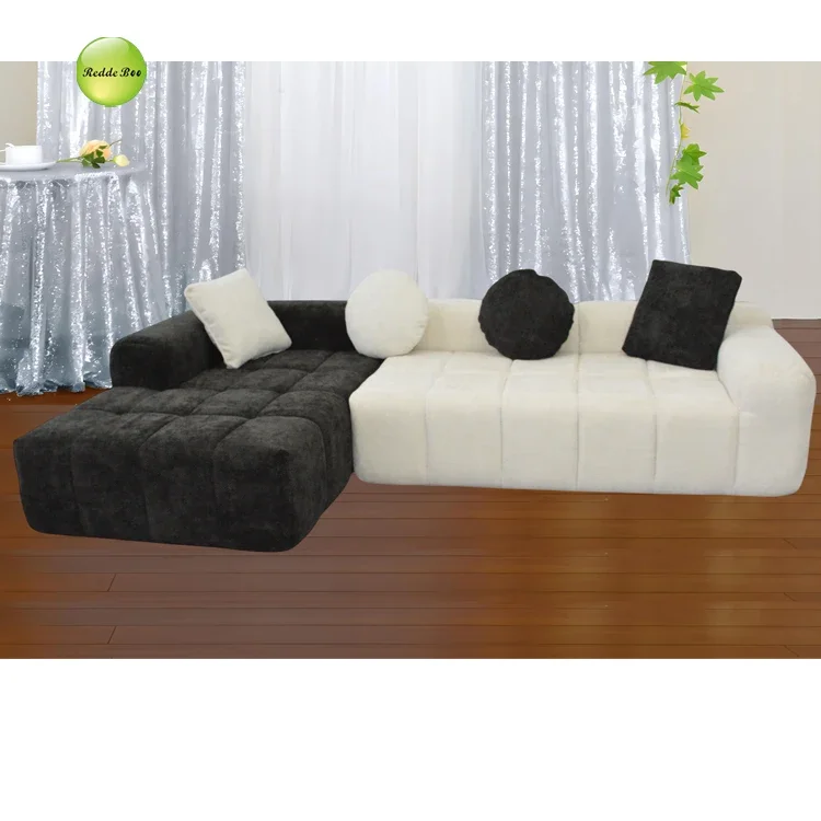 

High Quality Vacuum Full Foam Compression Corner Sofa Modern Fabric L Shaped Compression Sofa From China Sofa Factory