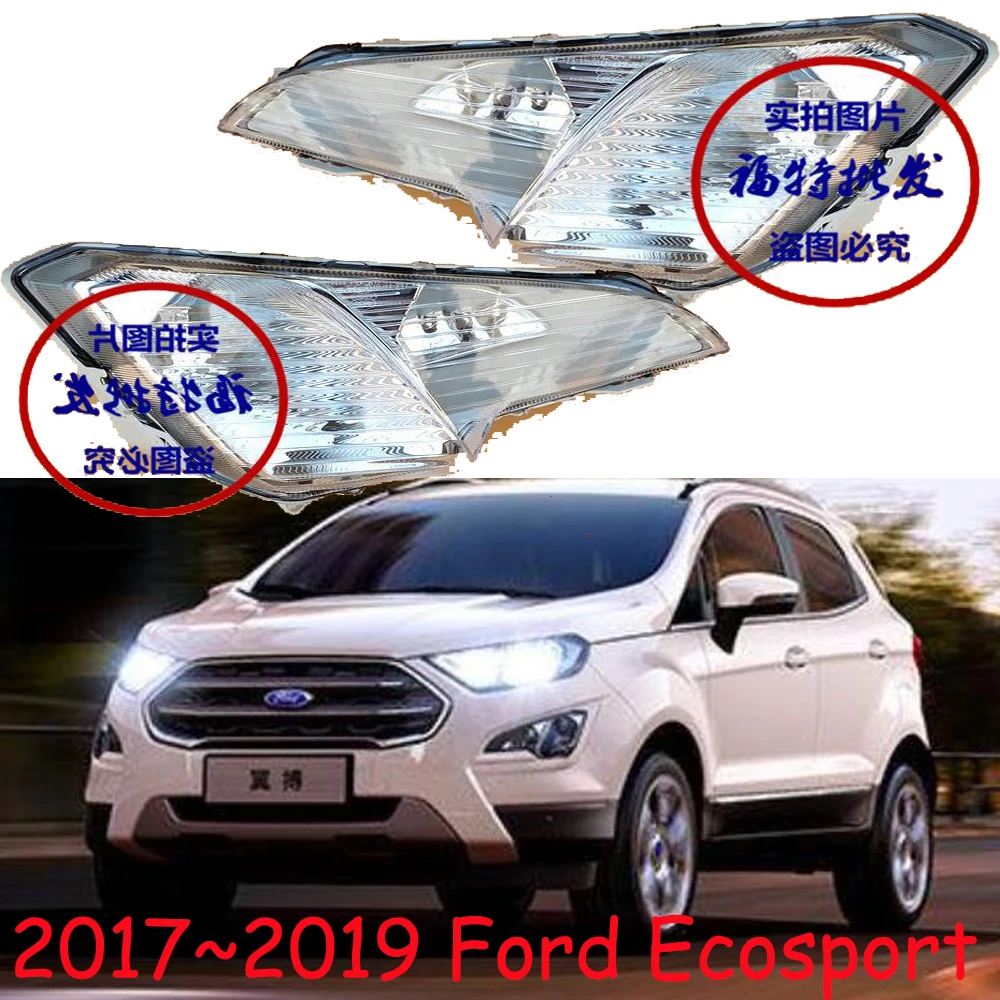 

1pcs car accessories bumper headlight for Ford Ecosport fog light lamp no bulb 2018~2019y for Ford Ecosport daytime head lamp