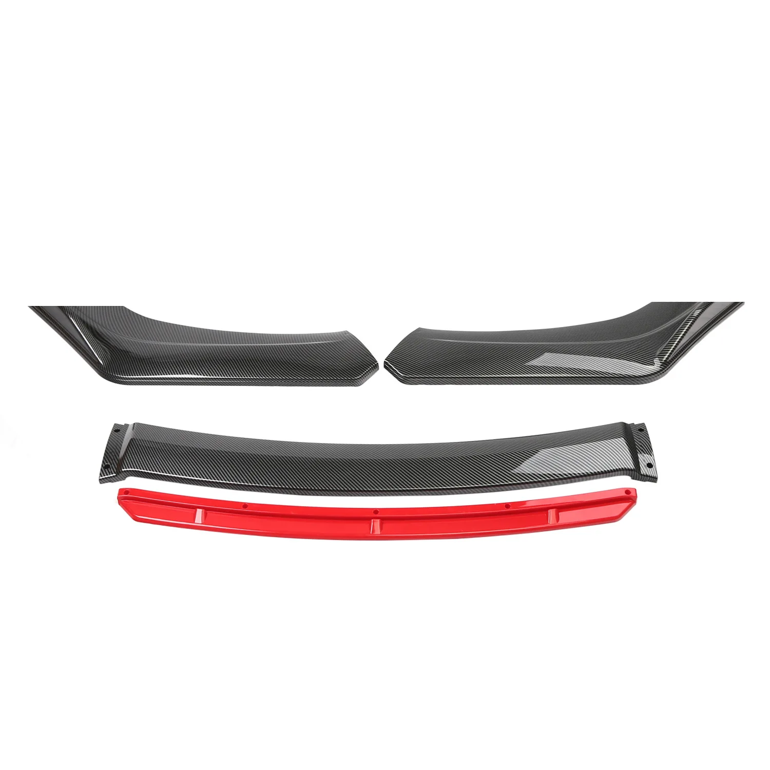 4pcs Universal Front  Bumper Lip Side Splitter Spoiler Body Kit For Kia Honda Civic Sedan Accord BMW Mercedes Benz Car Styling