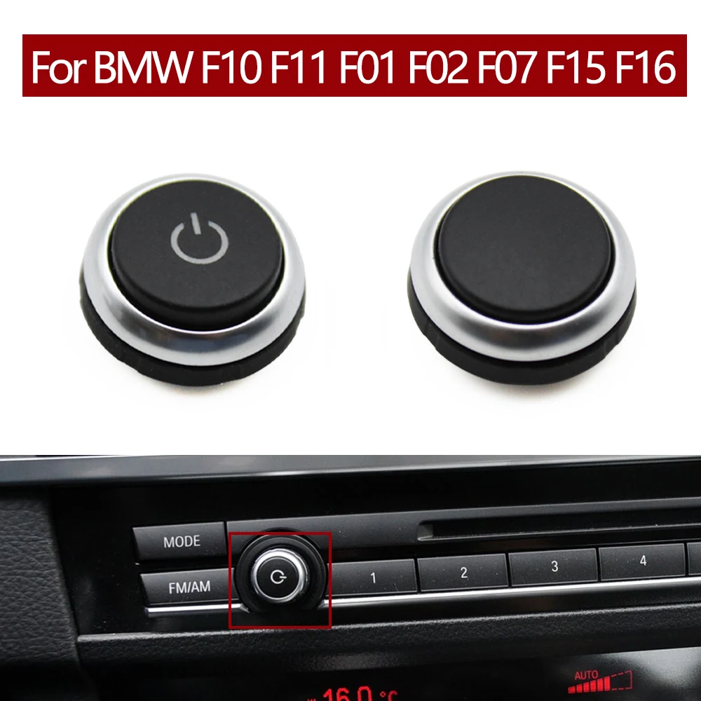 Car Front Console Radio Switch Volume Knob CD Machine Switch Button For BMW 5 7 Series F10 F01 F02 F07 F15 F16 64119350272