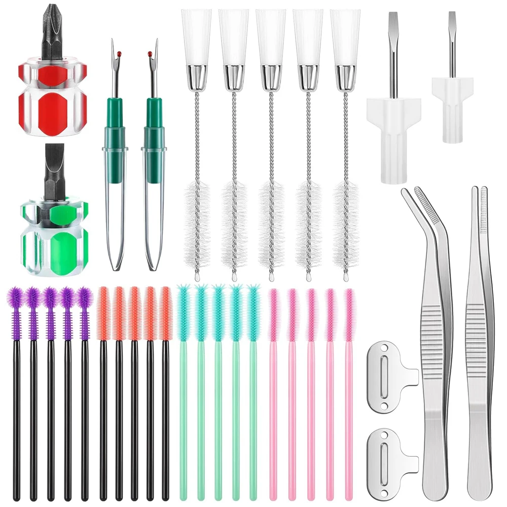 15Pcs Sewing Machine Cleaning Kit Sewing Machine Repair Tools Cleaning Brush 2-Headed Brush Screwdriver Seam Rippers for Repair