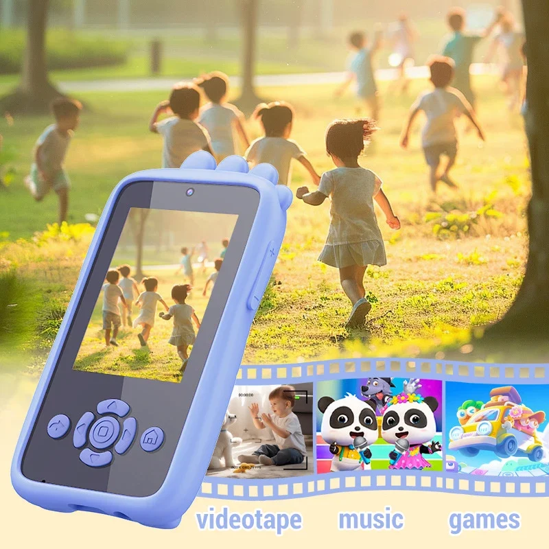 Crianças mini dos desenhos animados smartphone câmera brinquedos multifuncional máquina de jogo e lanterna brinquedos câmera educação precoce brinquedos presente