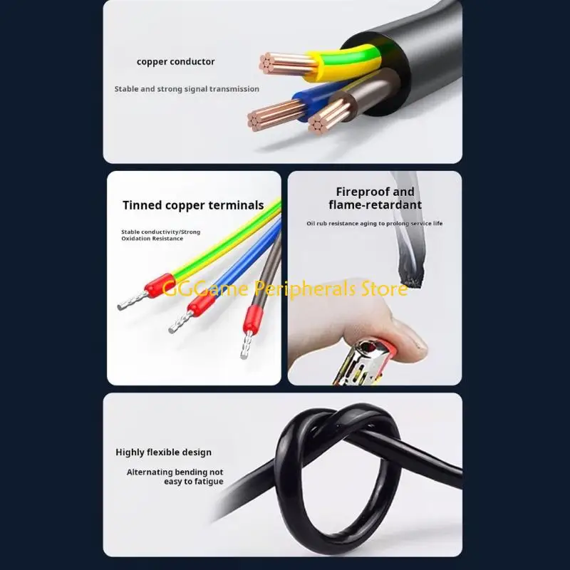 

U55B 0.2M Replacement Sheathed Wire Cable Easy Installation For Electrical Connection