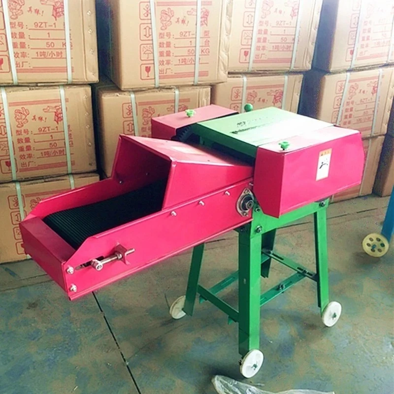 Electric straw husk crusher animal feed cutting machine