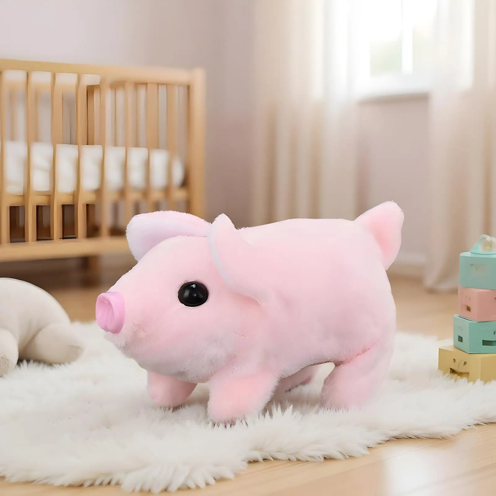 Simulated Electric Piglets Can Walk And Bark Electronic Plush Animals Pet Toys Cute Birthday Gifts For Babies boys girls