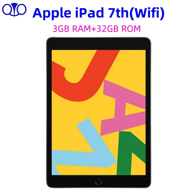 جهاز Apple iPad الأصلي مقاس 10.2 بوصة 2019 iPad 7th 96% جديد واي فاي فقط 32 جيجابايت IPS LCD Tablet