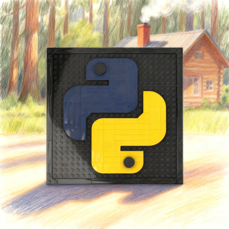Art Craft Logo - 108-teiliges MOC-Set „Python-Logo“ – CB004 Modellbausatz,