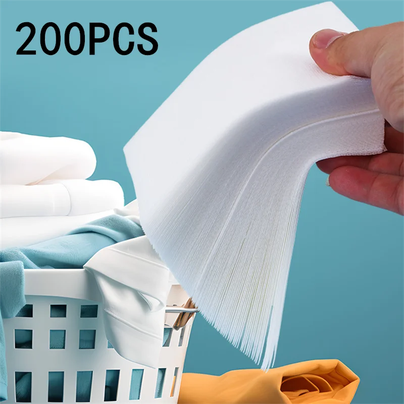 50/100/200PCS Universal Dye-Resistant Cloth For Laundry No Chemical Composition Mixed Laundry Anti-Penetration Fade Protection