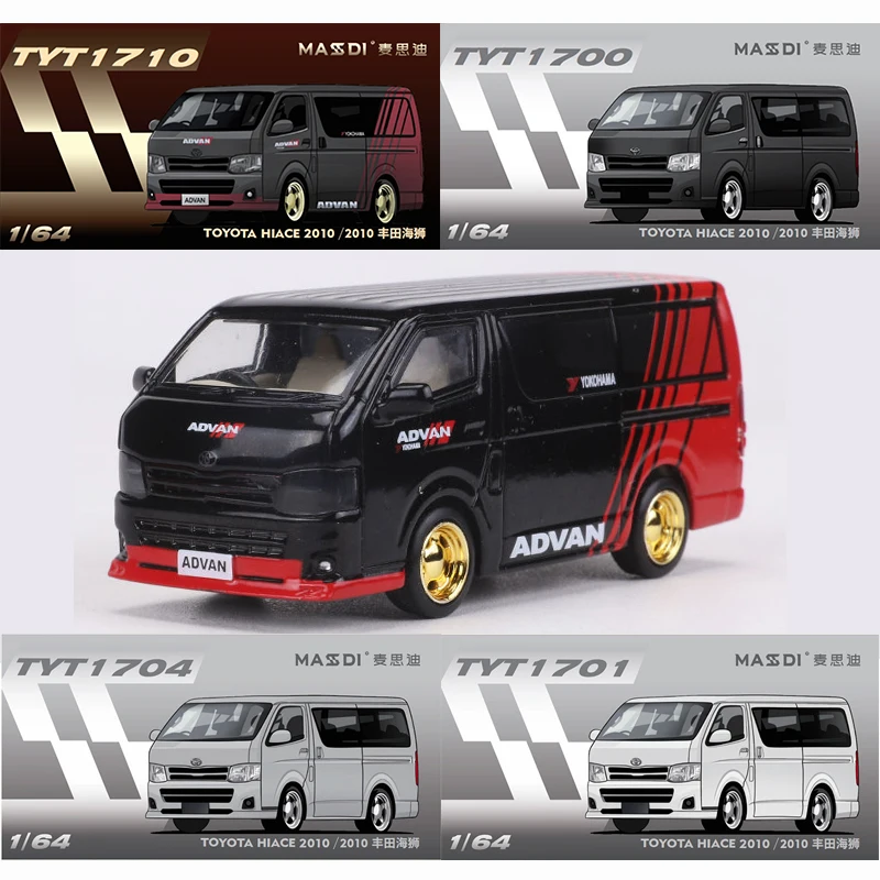 MASSDI 1/64 TOYOTA HIACE 2010 voiture véhicule à moteur en alliage moulé sous pression modèle en métal enfants jouets pour garçons amis cadeaux recueillir des ornements