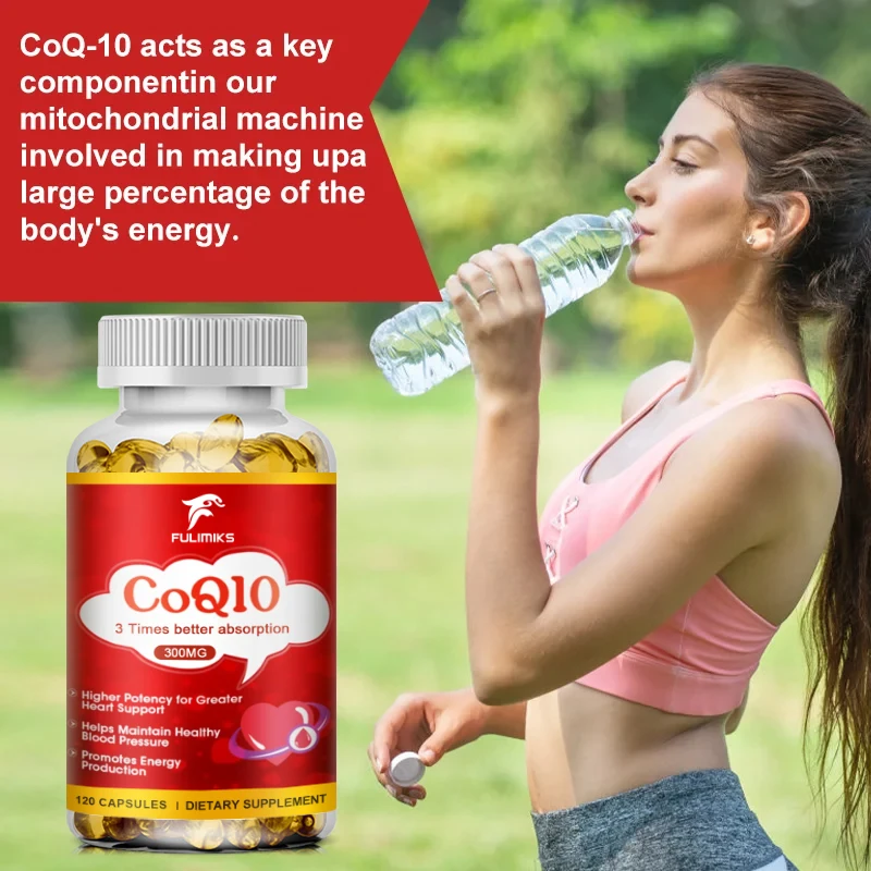 CoQ10 300mg | Coenzyme Q-10 | 3x Better Absorption, Vitamins and Supplements , 2/4 Month Supply, 60/120 Count