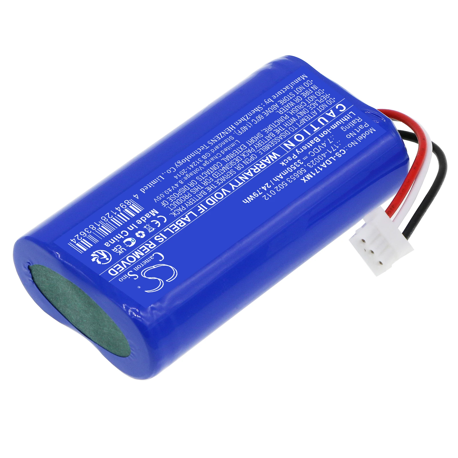 Baterai pengganti CS untuk LaerdalResusci Anne QCPR171-40023,56653 502 012 3350mAh/24,79wh