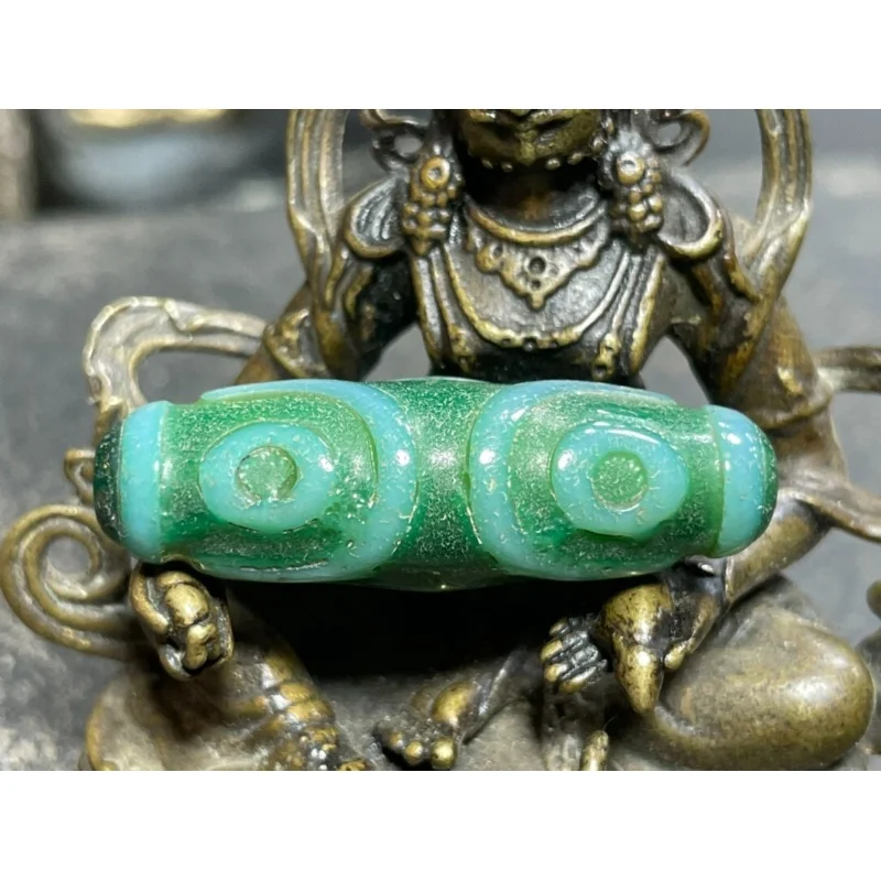 Tibetan Nepalese Himalayan Ancient agate Old Dzi Talisman 3 eye Beads Amulet