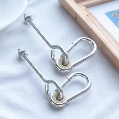 

2pcs Heavy Duty Hardware for Hammock Chair Silver Swivel Baby Swing Hangers For Swing Indoor Outdoor Furniture