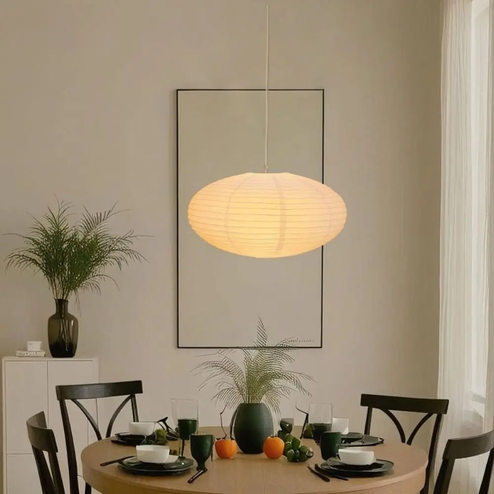 Lantern Shades Decor Oval Shape Paper Lamp Folding Design Flying Saucer Shape Paper Lantern Classic Vintage Wall Sconce Loft Bar