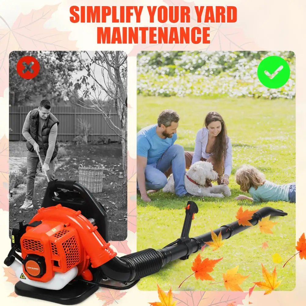 52CC الغاز على ظهره منفاخ أوراق الشجر 2-السكتة الدماغية محرك 550CFM التجارية الصف منفاخ الغبار فناء تنظيف الحديقة الرعاية ساحة العمل المناظر الطبيعية