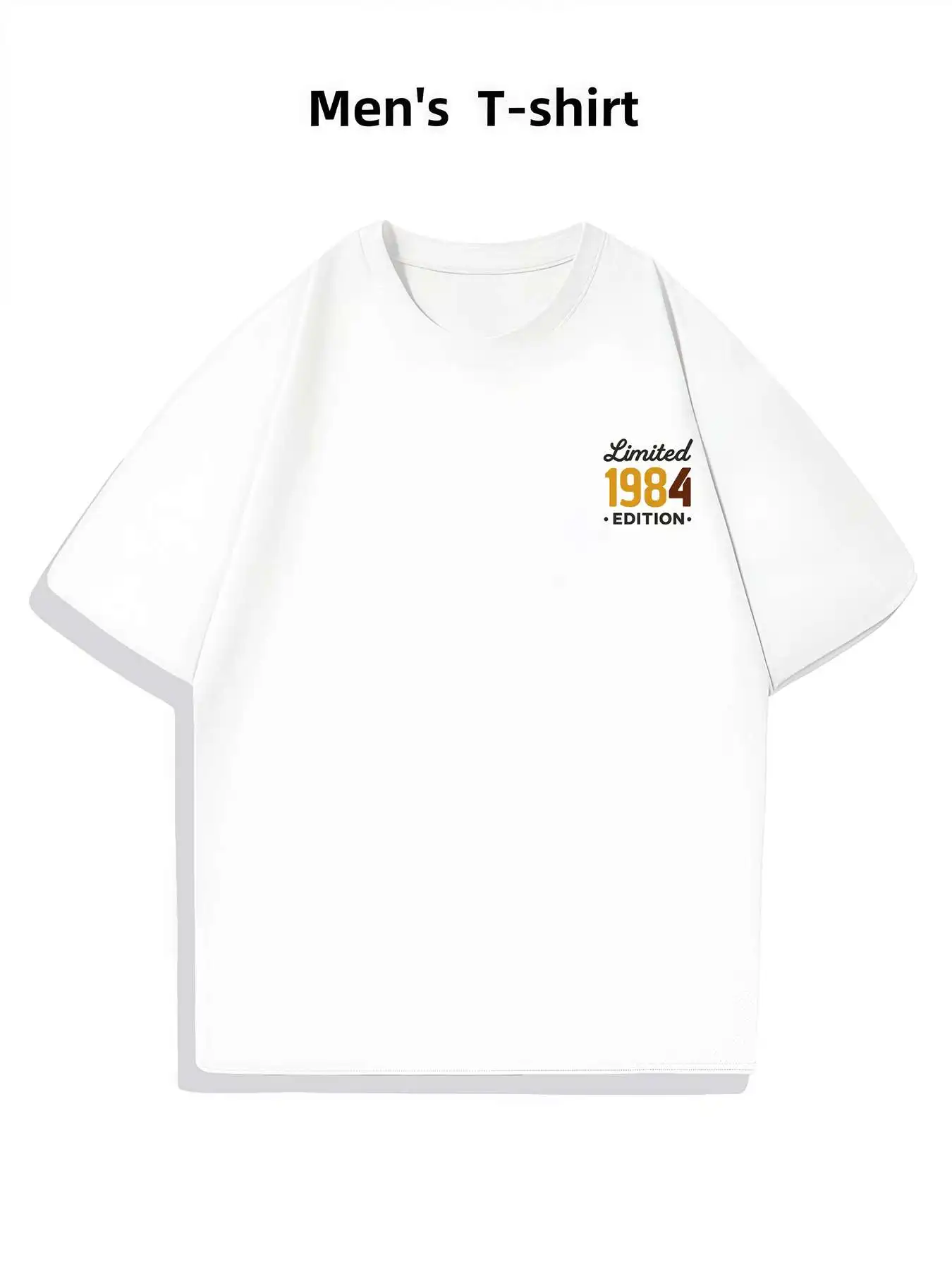 طبعة محدودة 1984 تي شيرت رجالي مطبوع على الوجهين عصري كاجوال برقبة دائرية 220gsm من القطن الخالص #2