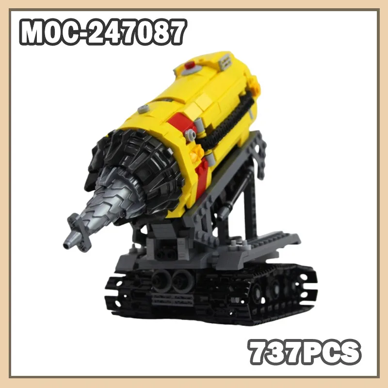 MOC-247087 Military Tank Mechanical Combination MOC Building Block Assembling Tank Collectibles Brick Creativity Bricks 737PCS