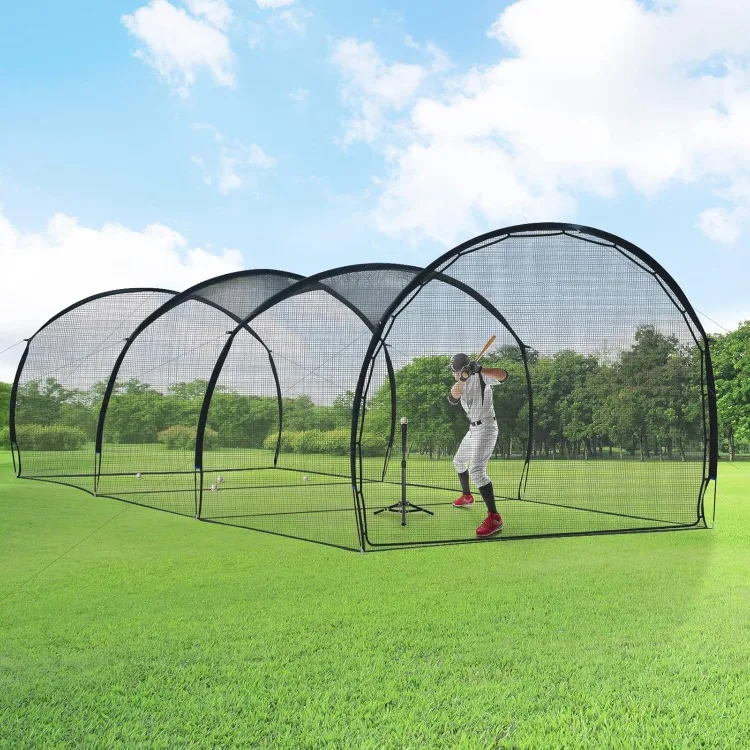 

Batting Cages 20&30ft for Backyard, Baseball Training Equipment Netting, Golf Softball Baseball Nets for Batting with Frame