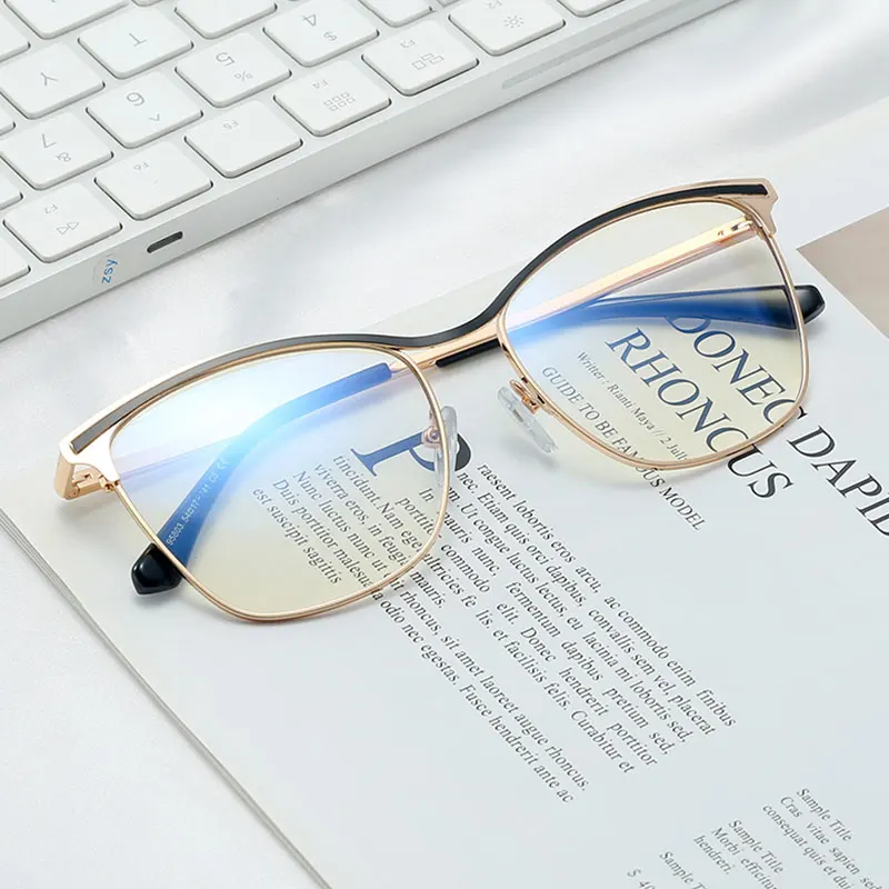 

New Fashion Designer Brand Women Glasses Frame Optical Eyewear UV400 Anti-Reflective Blue Light Blocking Female Spectacles Frame