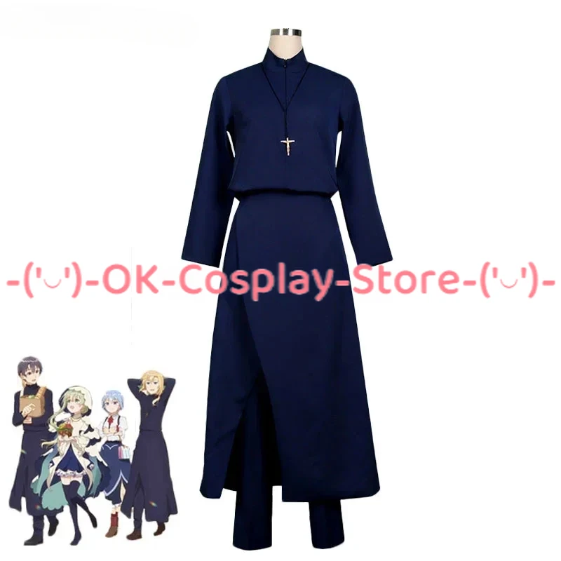 Lawrence Cosplay Costume Party Outfits Priest Black Suit Halloween Carnival Uniforms Anime Clothing Custom Made