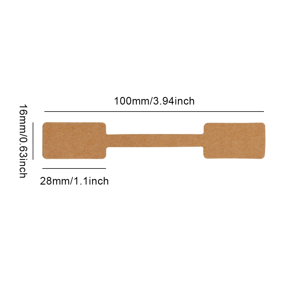 100/200 Stück quadratische Preisschild für Schmuck, leere Display-Aufkleber, Karte, selbstklebende Halskette, Armband, Mix, 8 Farben, Etikettenverpackung – Detail 8