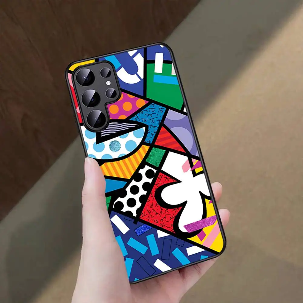 Art R-Romero Britto Phone Case For Samsung S 24 Fe 25 Ultra Plus 20 Lite 21 30 22 23 24 22 Ultra 5G Fundas view 3