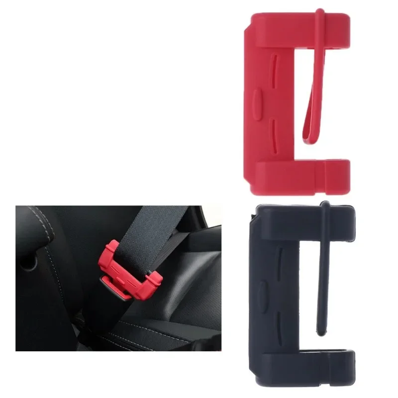 2Pcs Silicone Car Seat Belt Buckle Cover Clip Anti-scratch Cover Car Seat Belt Buckle Accessories