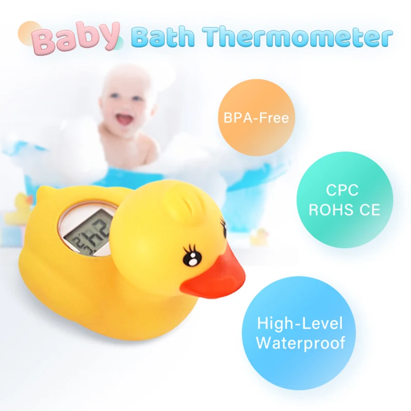 1PC Digital Baby Bath Thermometer Duck Rabbit Panda Swim Pool Float IP67 Waterproof Safe Temperature Toy Gift Infant Kid Child
