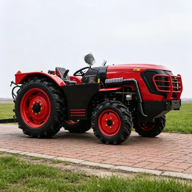 Customized New All-terrain Four-wheel Tiller, Dual CE/EMC Certified, Wheeled Rotary Tiller, Farm Cultivation Machinery