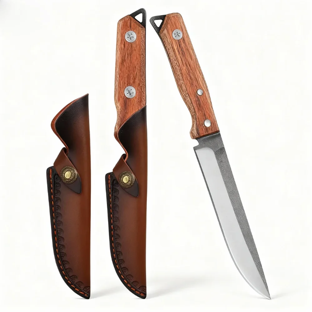 22.5CM First Layer Cowhide Leather Scabbard Fixed Blade Knife Holster Premium Quality Secure Hold Universal Utility Kit