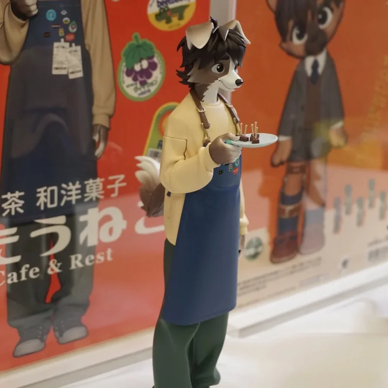 Tasse de thé officielle mignonne chiot chien, ornement en Pvc fait à la main, figurine de guérison mignonne, modèle poupée, jouet, cadeau d'ornement de bureau