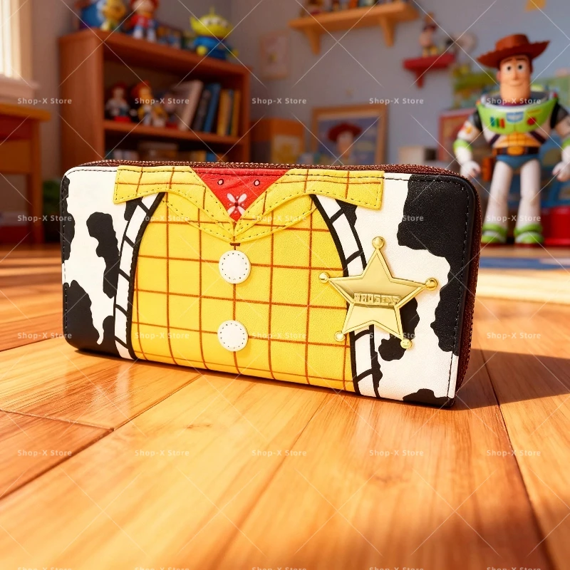 Disney Toy Story Sheriff Woody Wallet Cartera duradera con clip para dinero para niños, regalo de cumpleaños para niños y niñas