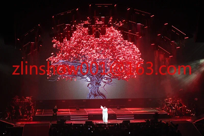 100inch Holo Gauze 3D Screen 360 Degree Holographic projection Hologram Mesh Screen For Big Stage Music Concert Event