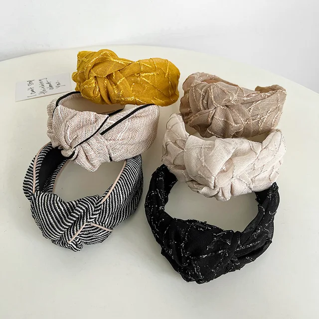 Kobiety dziewczęta organza duży węzeł opaska do włosów zestaw gumek z pałąkiem na głowę akcesoria do włosów dla dorosłych biżuteria do włosów