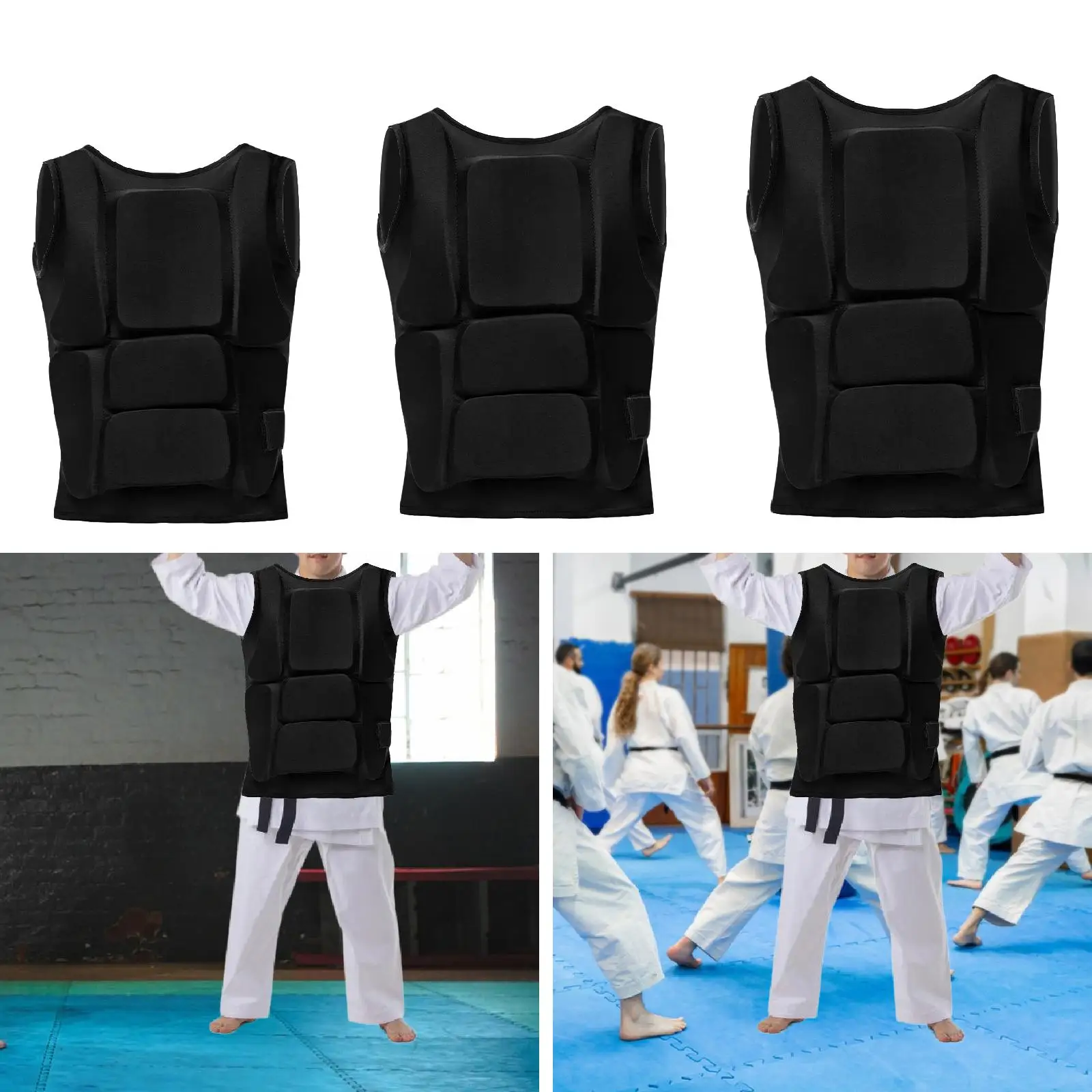 

Karate Chest Guard Gear Chest Protector for Sparring Training Sanda Boxing