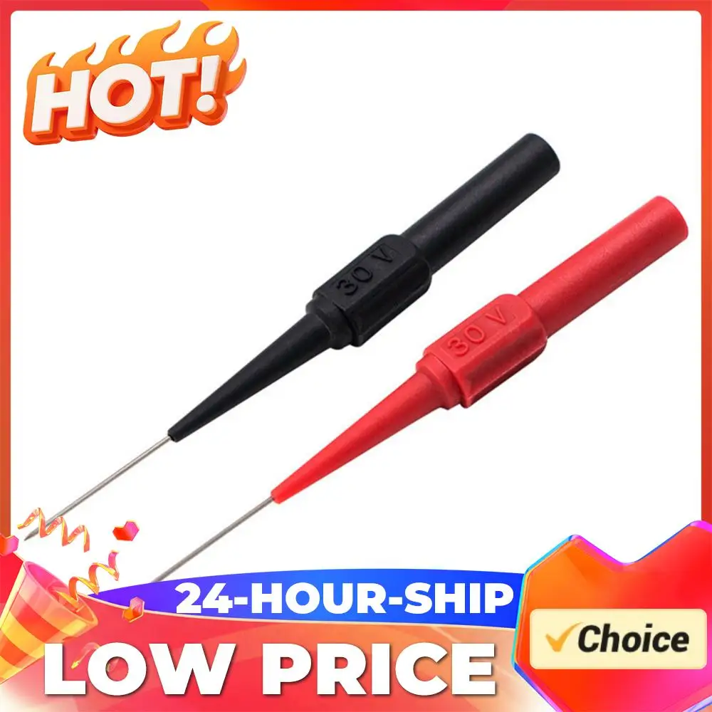 10pcs Insulation Piercing Needle Pin Multimeter Piercing Needle Probe Measuring Device Acupuncture Car Tool for Banana Plug