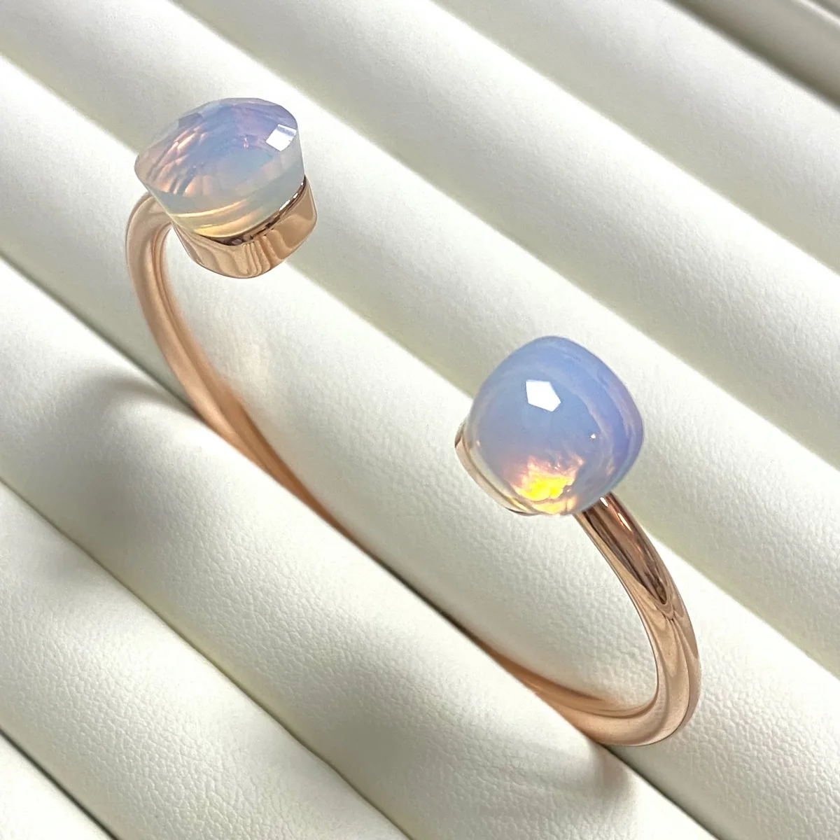 Bracelet Jonc en Cristal Classique Kayfany, Plaqué Or Rose, Multicolore 10