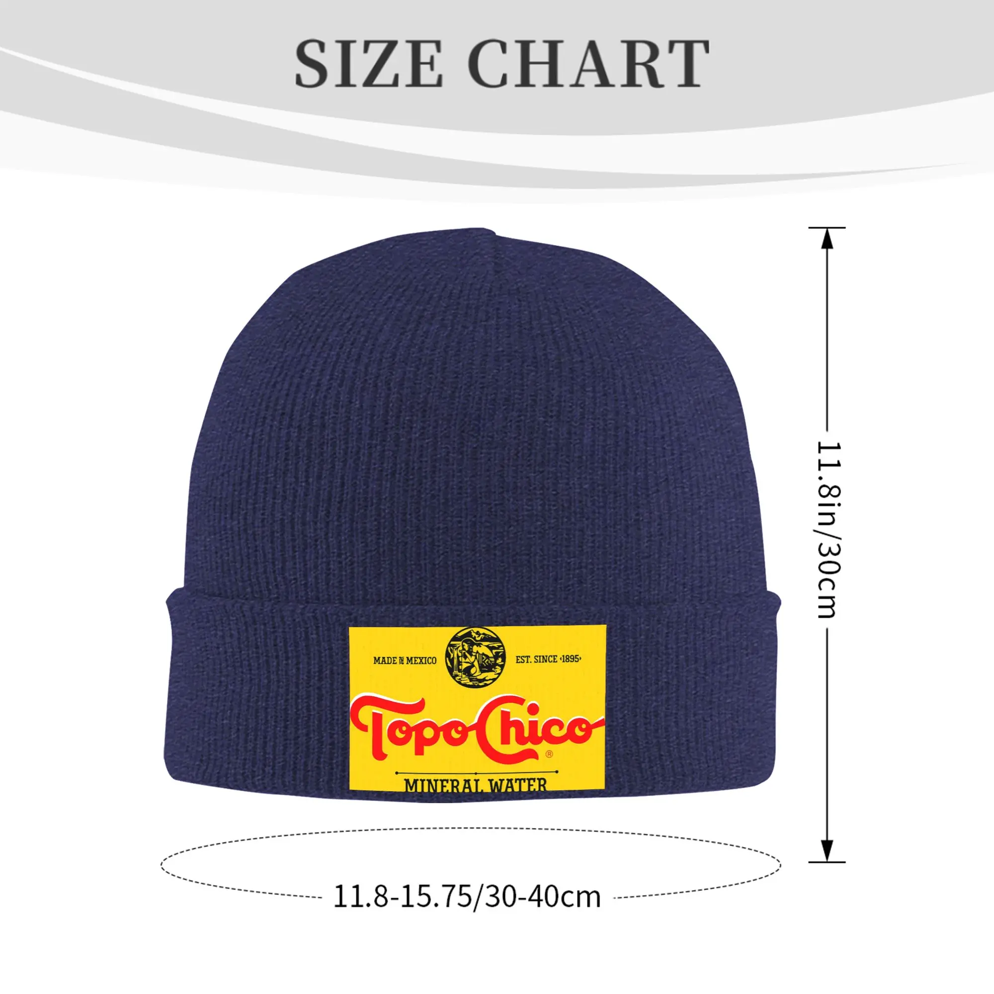 Topo Chico Label Design Winter Skullies Beanies Hat Warm Autumn Knitted Hats Bonnet Caps for Women Men