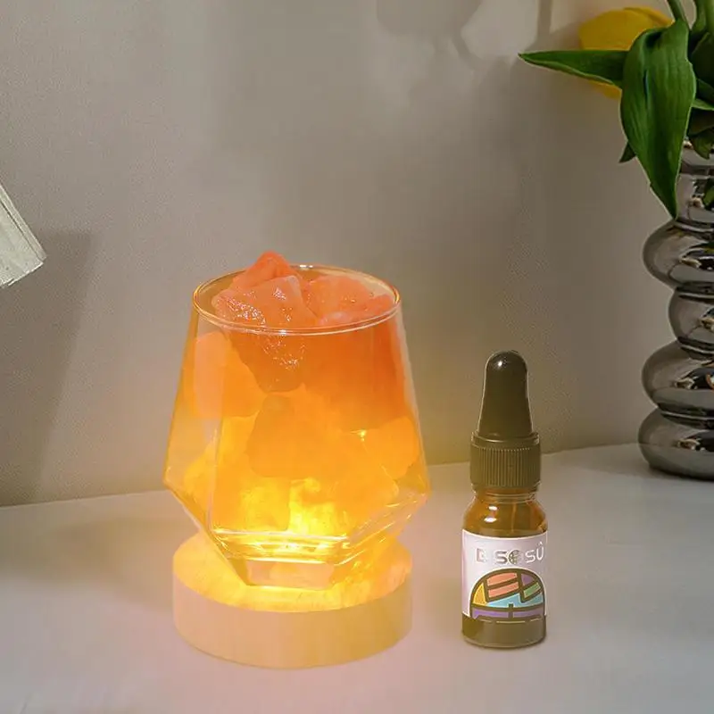 Difusor de aceite de vidrio, difusor de piedra Natural con aceite de 10ml, accesorios interiores automotrices estéticos para cumpleaños, Día de San Valentín
